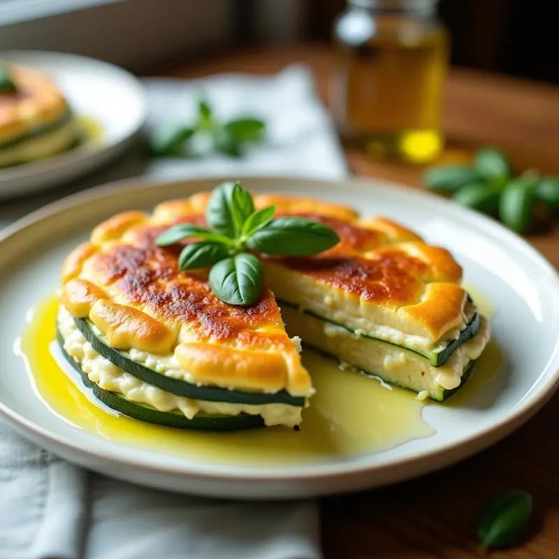 Sformato de Calabacín y Queso de Cabra: Entrante Italiano al Horno Sin Harina