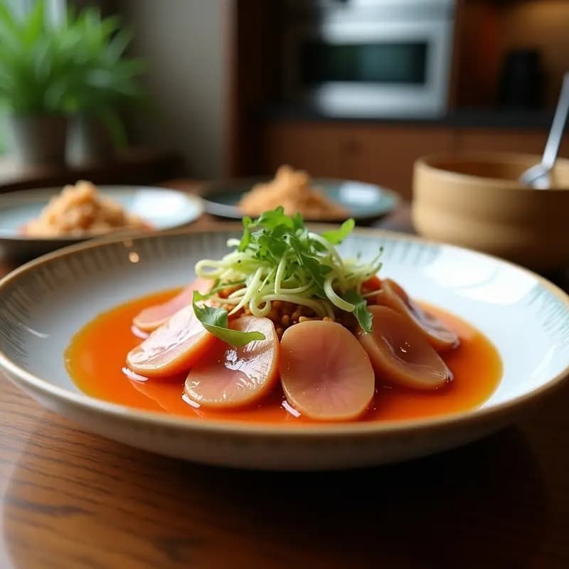 샤브샤브 (Shabu-Shabu) de Ternera con Verduras y Salsa Ponzu: Receta Japonesa en Olla Rápida