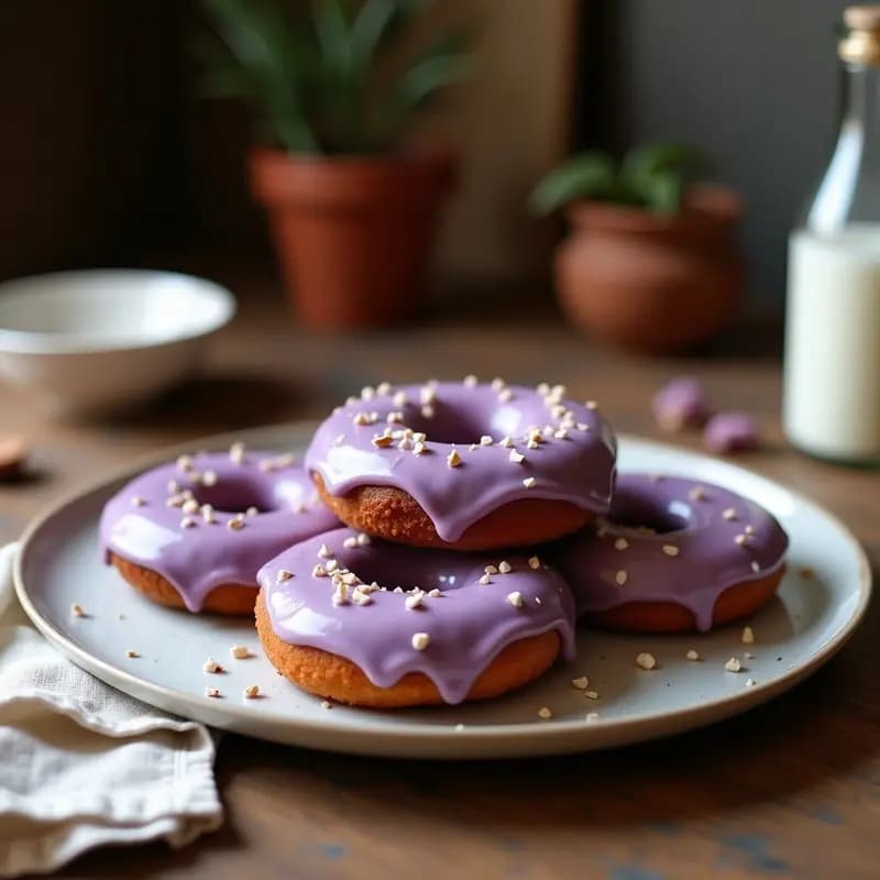 Shakoy Filipina de Camote Morado: Donas Fritas Veganas con Glaseado de Coco