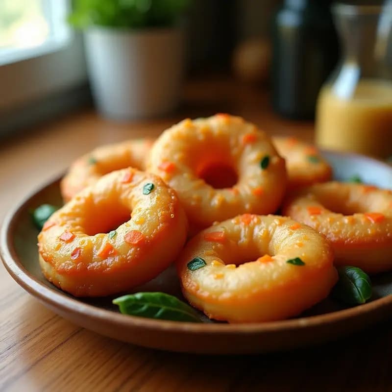 Shakoy Filipino: Rosquillas Crujientes de Camarón y Vegetales en Airfryer