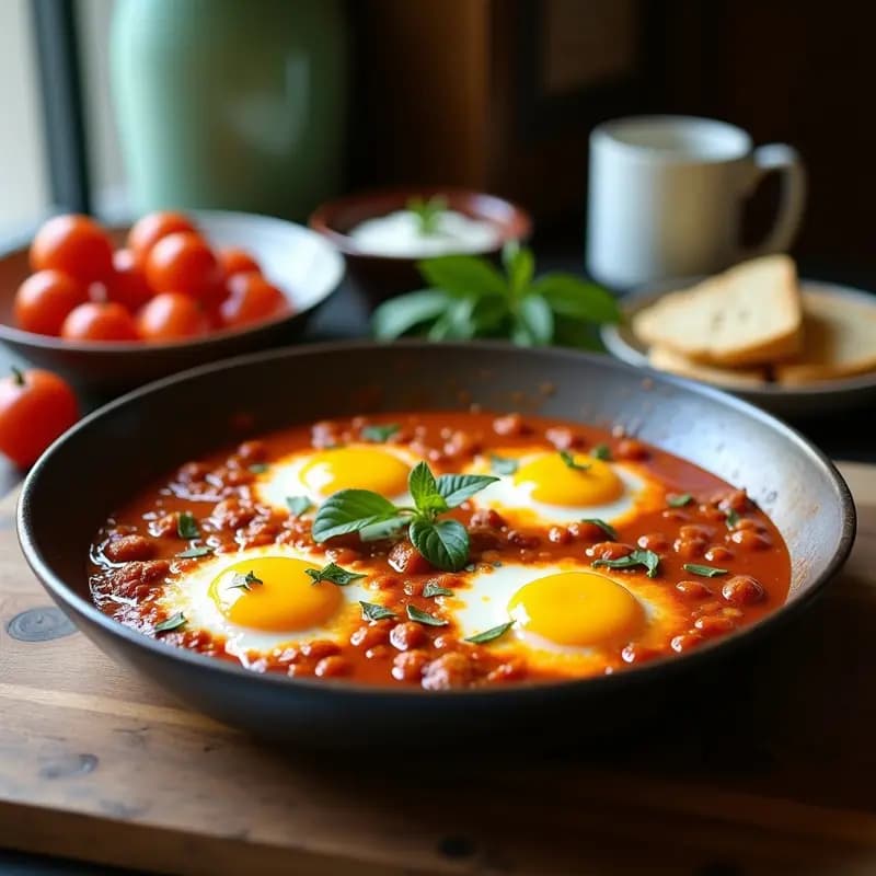 Shakshuka de Berenjena y Espinacas: Desayuno Marokí Vegano y Rico en Hierro
