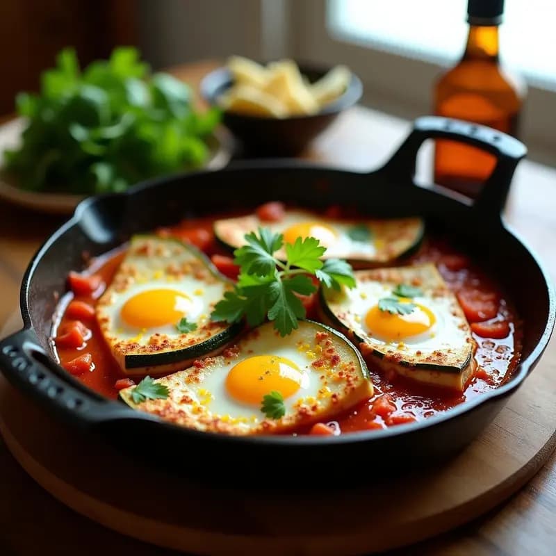 Shakshuka con Calabacín y Merluza: Versión Marroquí Alta en Proteína y Omega-3