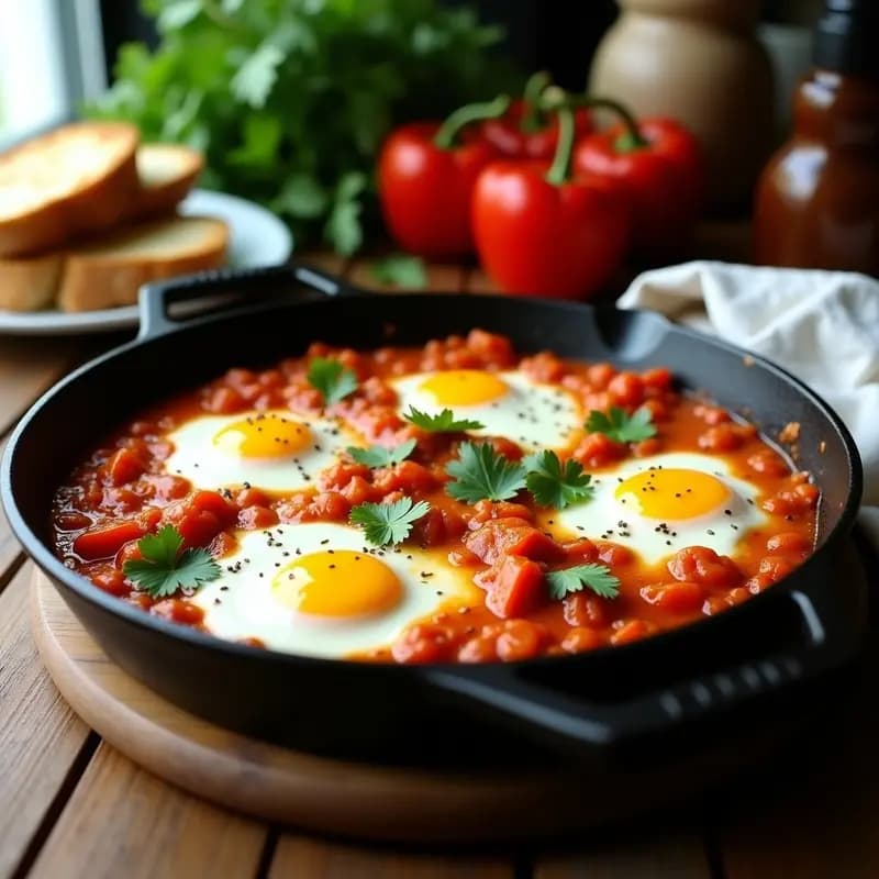 Shakshuka de Coliflor y Pimientos Asados: Receta Tunecina Keto y Sin Carbohidratos