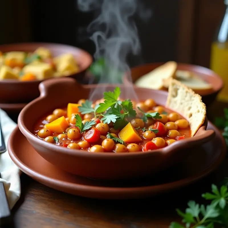 Shakshuka de Garbanzos y Calabaza: Desayuno Norteafricano Vegano en Olla Express