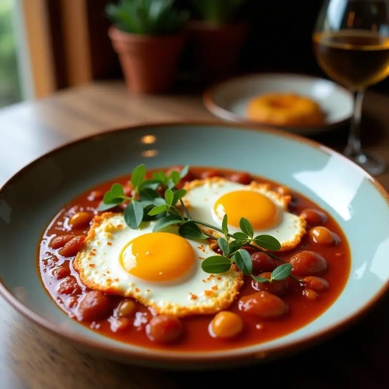 Shakshuka con Huevos y Berenjena Asada: Desayuno Israelí Rico en Hierro y Proteína