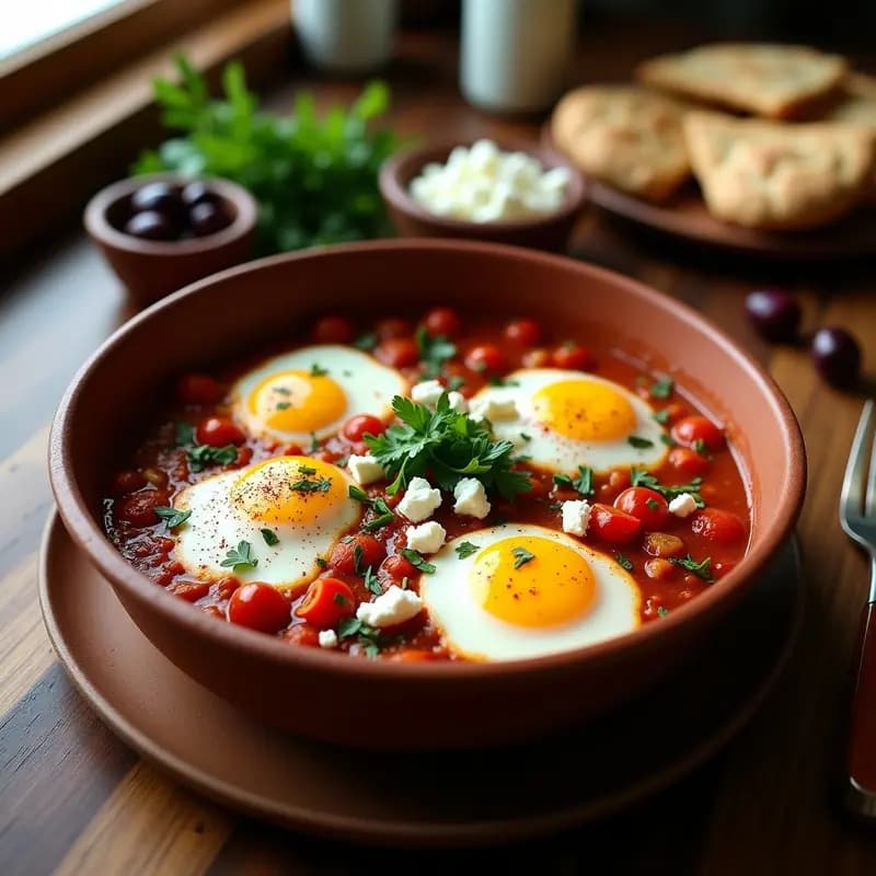 Shakshuka Tunisia con Huevos y Berenjena: Receta en Olla Lenta y Vegetariana