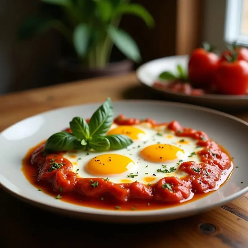 Shakshuka con Huevos y Tomates: Desayuno Tunecino rico en Proteínas y Sabores