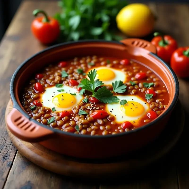 Shakshuka de Lentejas y Pimiento: Receta Norteafricana Sin Huevos