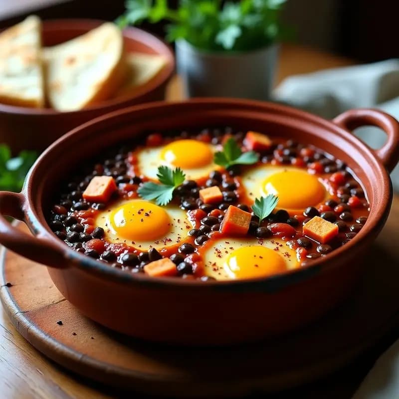 Shakshuka de Lentejas y Pimientos: Receta Norteafricana Vegana y Alta en Hierro