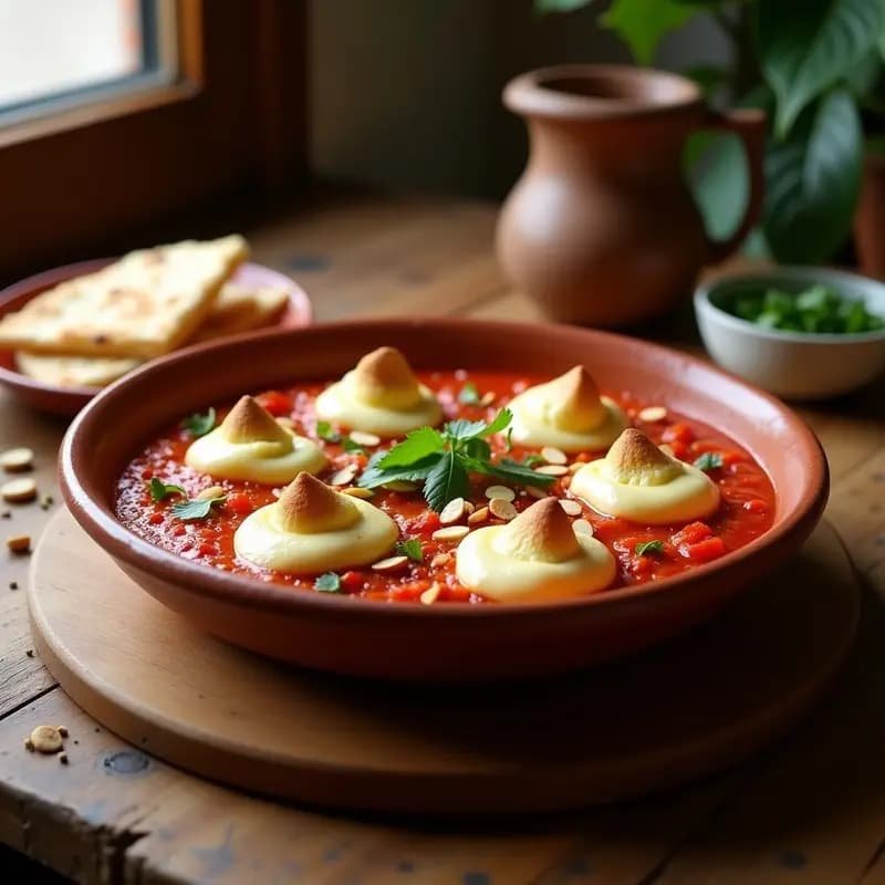 Shakshuka Marroquí con Merengue de Aquafaba: Receta Vegana y Sorprendente