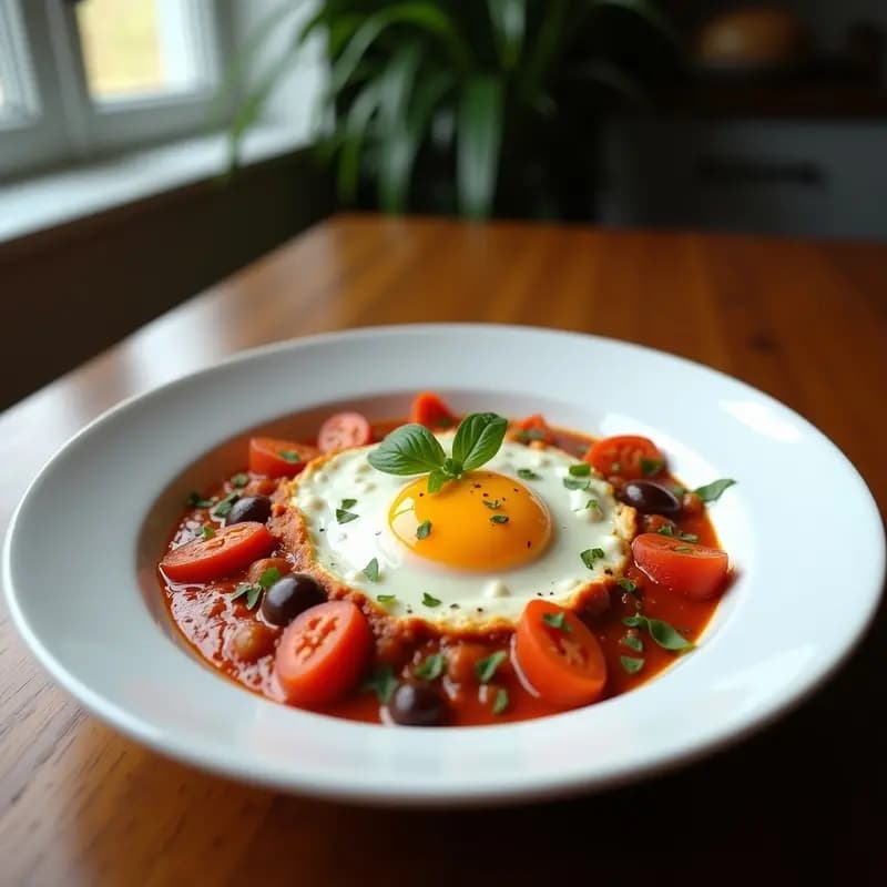 Shakshuka con Merlin y Espinacas: Receta Israelí con Huevo y Especias en Sartén