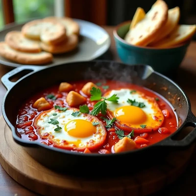 Shakshuka con Merluza y Pimentón Ahumado: Receta Libia de Desayuno Salado