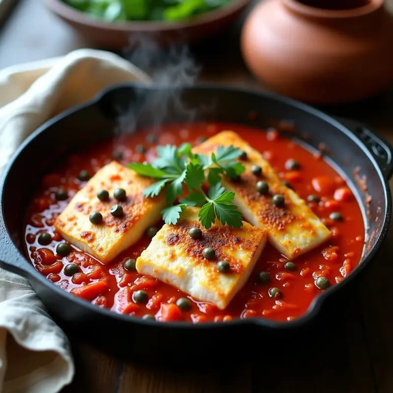 Shakshuka con Merluza y Pimentón Ahumado: Receta Norteafricana Alta en Proteínas