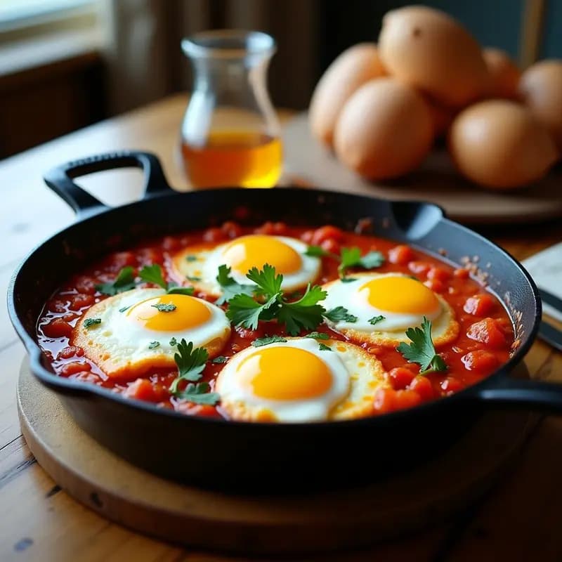 Shakshuka con Merluza y Pimentón de la Vera: Desayuno Español Picante