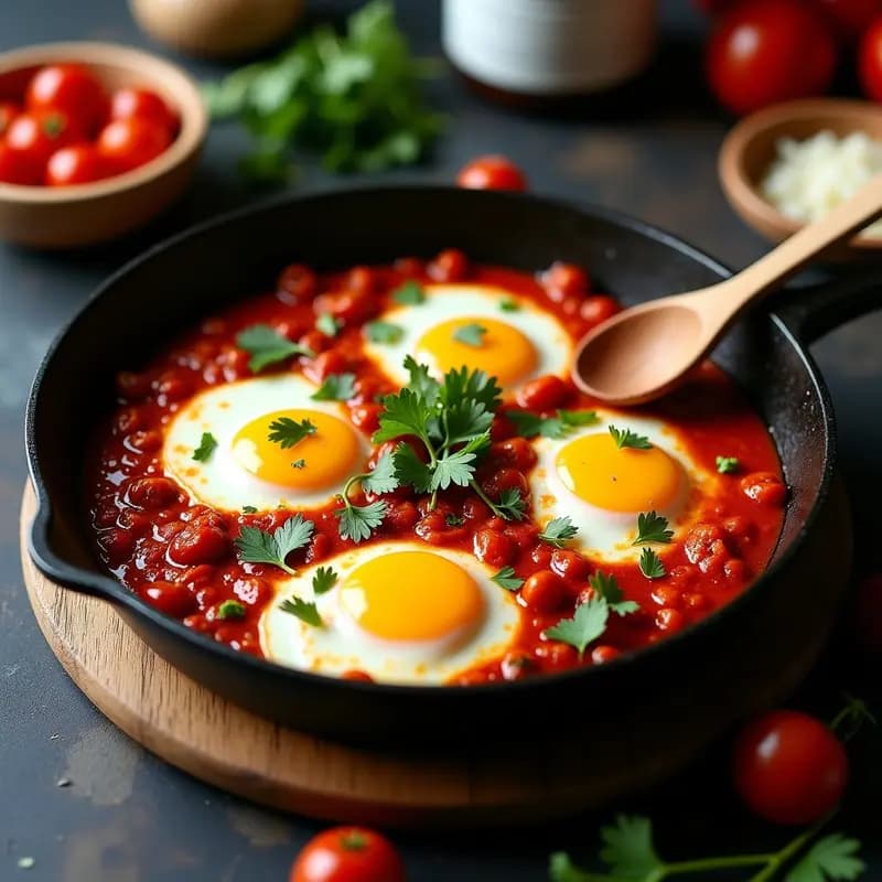 Shakshuka con Huevos de Tofu y Pimentón Ahumado: Receta Norteafricana Vegana