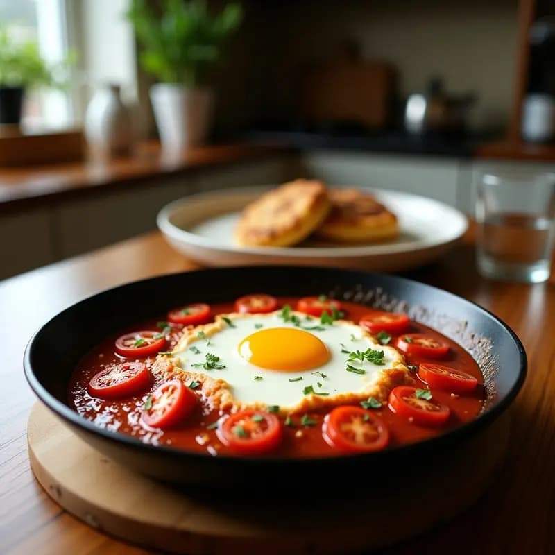 Shakshuka Tunecina con Merluza y Tomates Secos: Versión Marina del Clásico