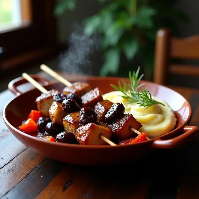 Shashlik de Cordero con Ciruelas Pasas: Brochetas Rusas en Olla Lenta