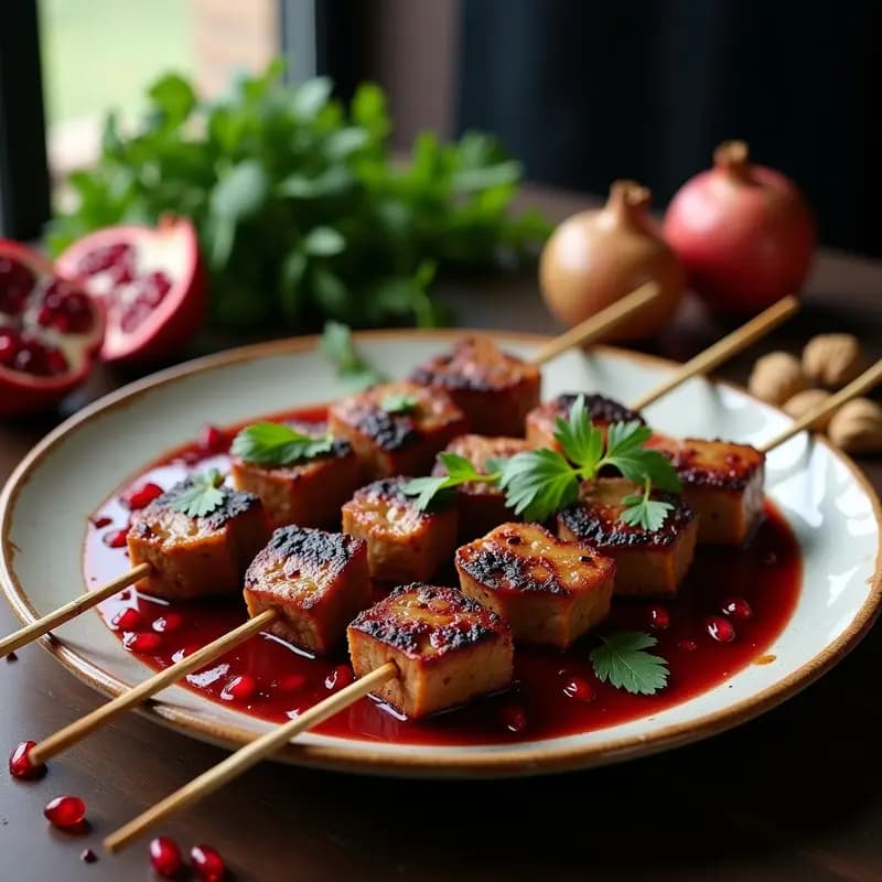 Shashlik de Cordero con Salsa de Granada: Receta Uzbekistana en Grill para 6 Personas