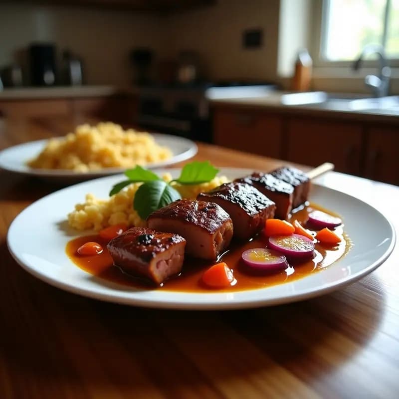 Shashlik de Ternera con Cebolla Morada y Pimentón: Receta Uzbekistán a la Parrilla