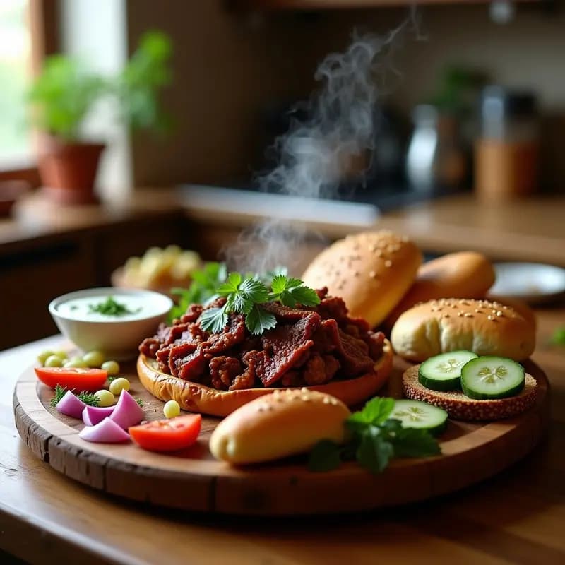 Shawarma de Cordero con Pan Árabe y Salsa de Yogur: Receta Libanesa en Thermomix