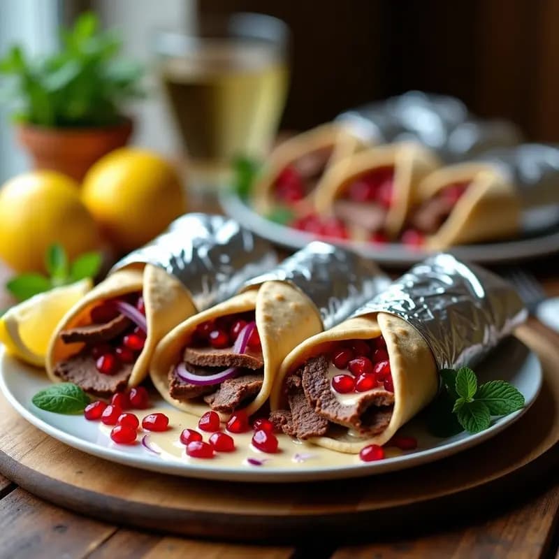 Shawarma de Falda con Tahini y Granadilla: Receta de Oriente Medio en Tupper