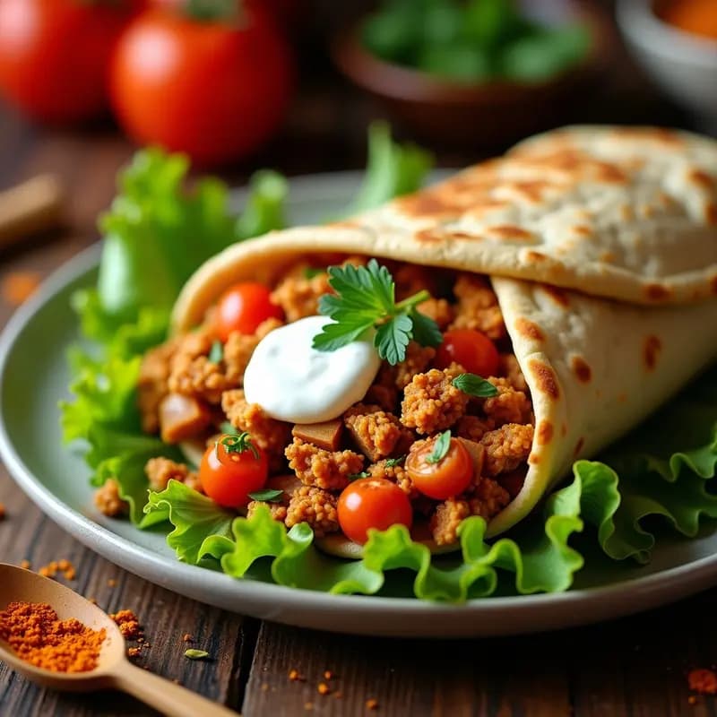 Shawarma de Jackfruit: Receta Árabe Vegana con Pan de Pita Integral