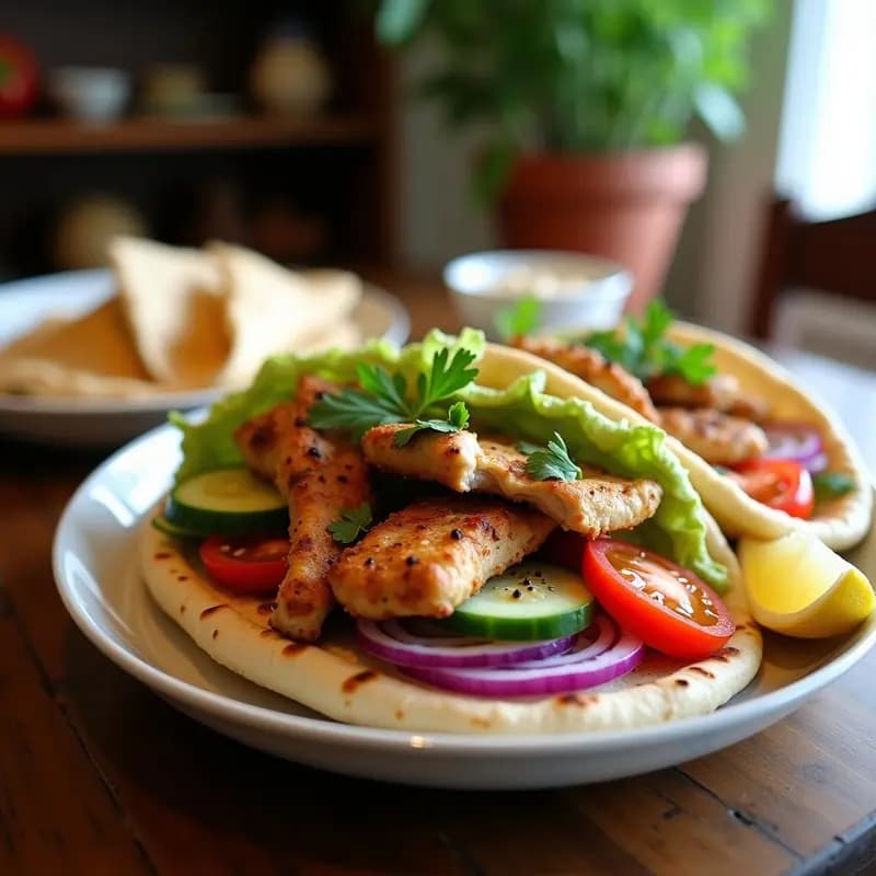 Shawarma de Pollo con Especias de Baharat: Receta Libanes en Airfryer y Alta en Proteína
