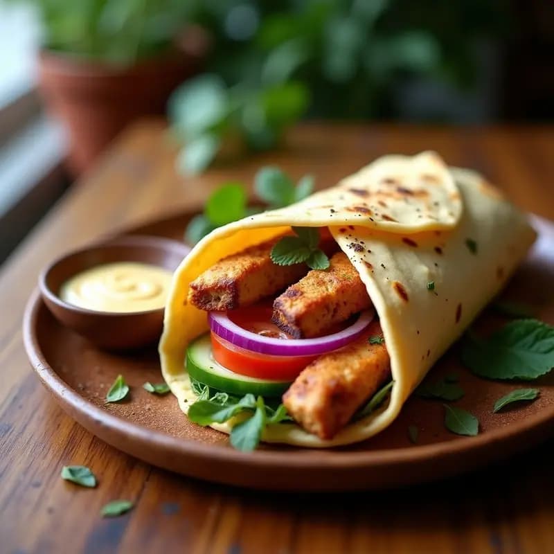 Shawarma de Pollo al Estilo Iraquí con Pan de Lavash: Receta Árabe en Airfryer