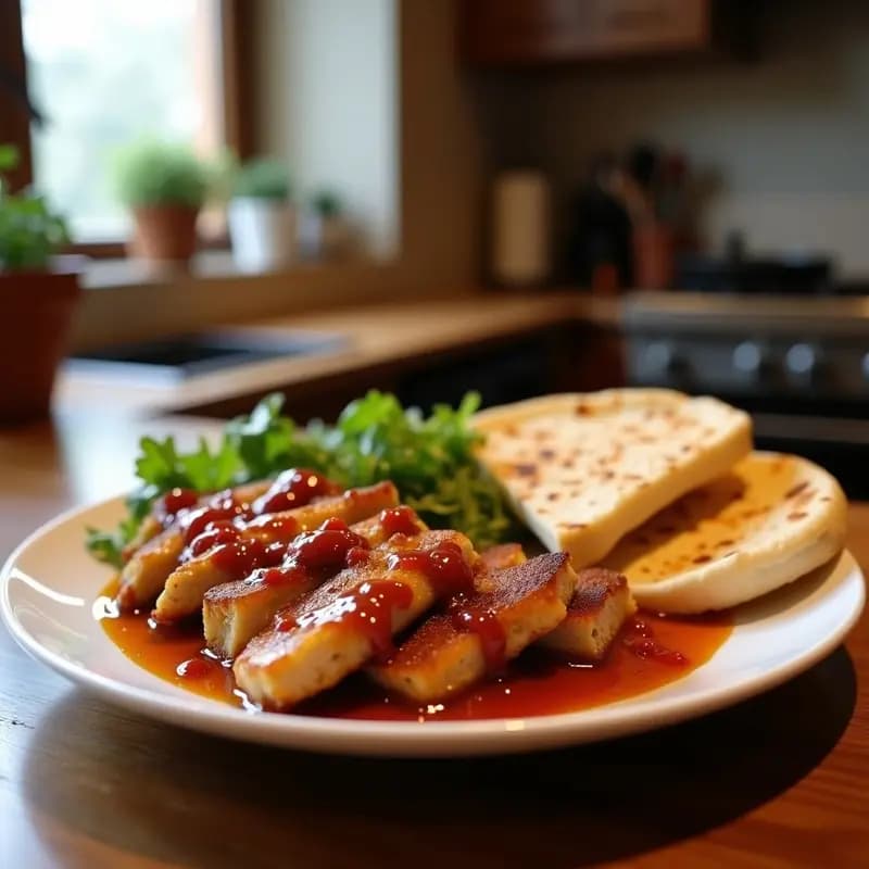 Shawarma de Pollo al Estilo Libanés: Receta en Airfryer con Garlic Sauce y Pan Pita