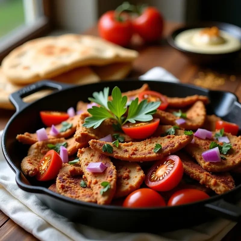 Shawarma de Pollo al Estilo Libanés: Receta Rápida en Sartén con Especias