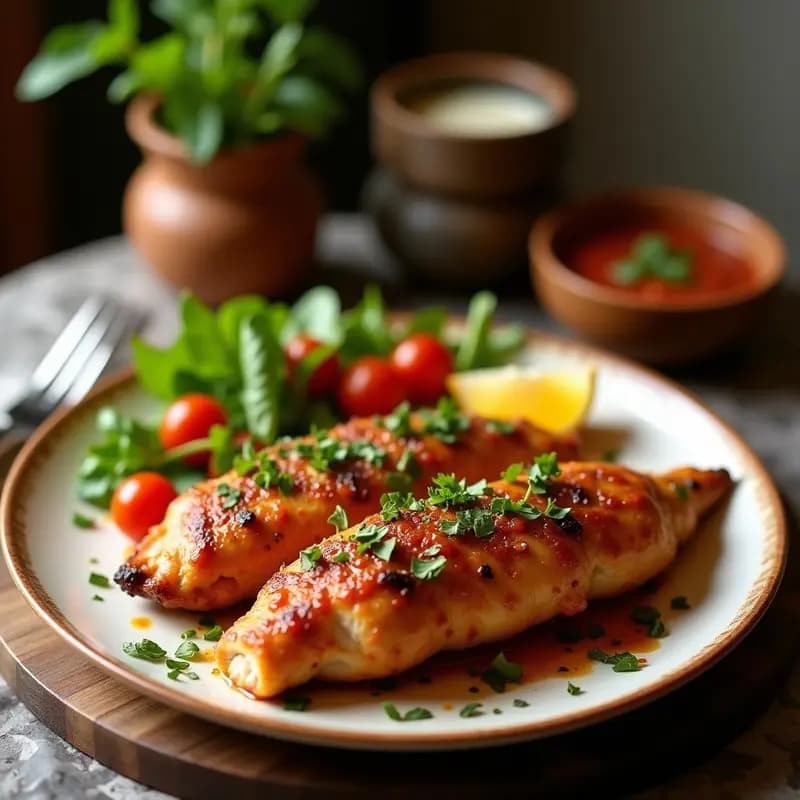 Shawarma de Pollo al Estilo Yemení con Sahawiq: Receta Árabe Picante en Airfryer