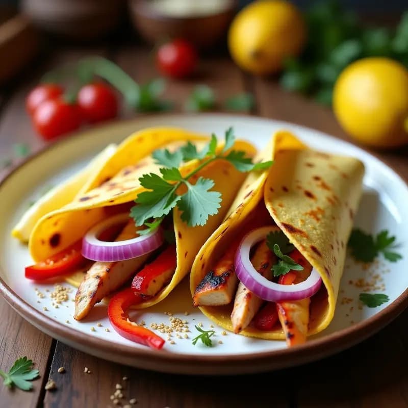 Shawarma de Pollo al Yogur y Comino: Receta Árabe en Tortilla de Maíz