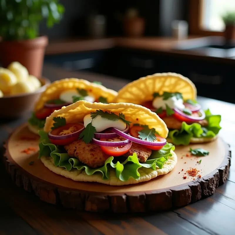 Shawarma de Pollo al Yogur con Pan de Coliflor: Receta Árabe Keto en Thermomix
