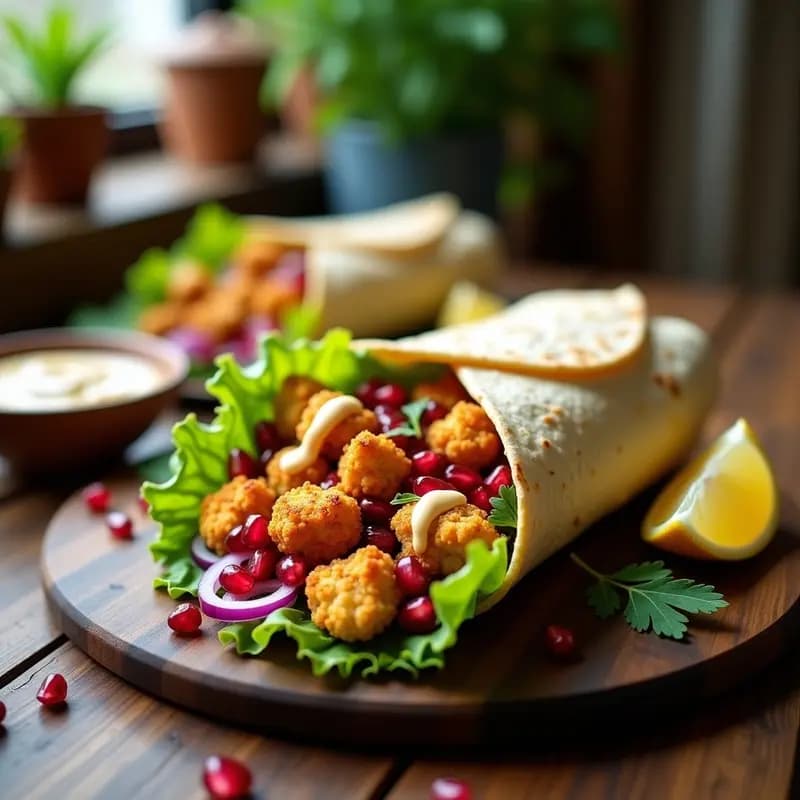 Shawarma de Seitán y Coliflor Asada: Receta de Oriente Medio en Wrap Integral