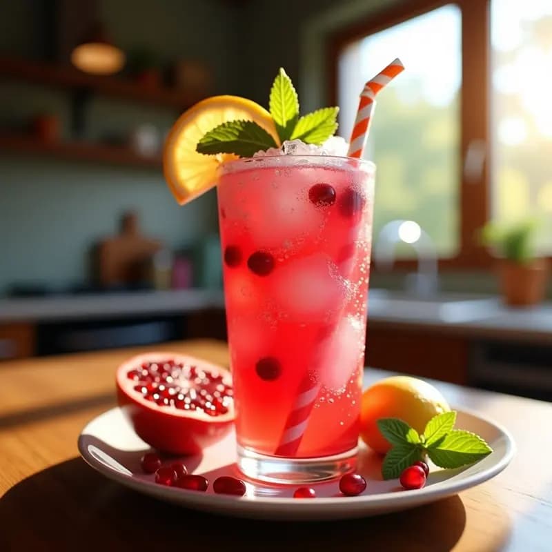 Shirley Temple Sin Alcohol con Granada y Jengibre: Bebida Americana para Niños