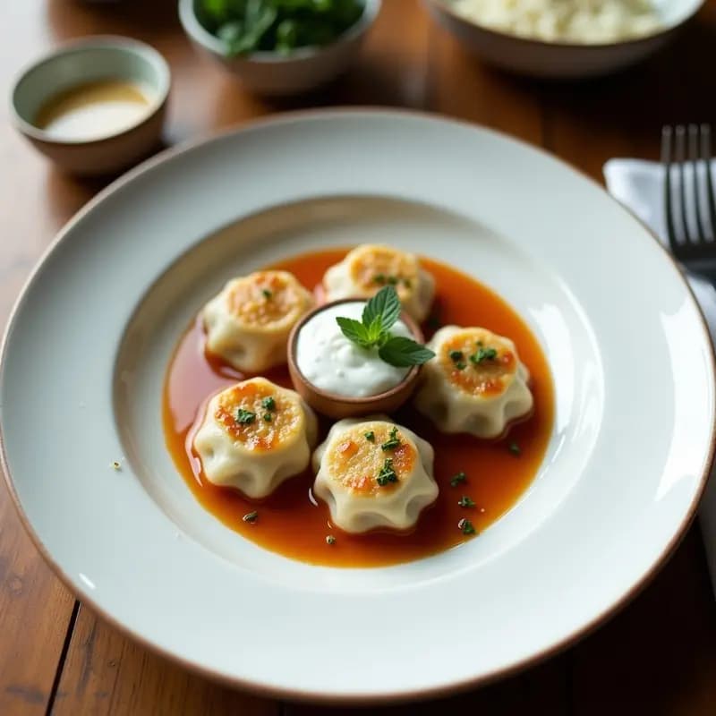 Shish Barak de Yogur y Cordero: Dumplings Sirios en Salsa de Yogur y Menta