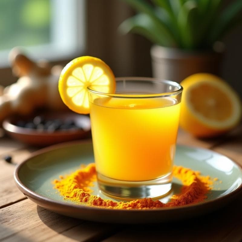 Shot de Jengibre y Cúrcuma con Limón: Bebida Antiinflamatoria Express