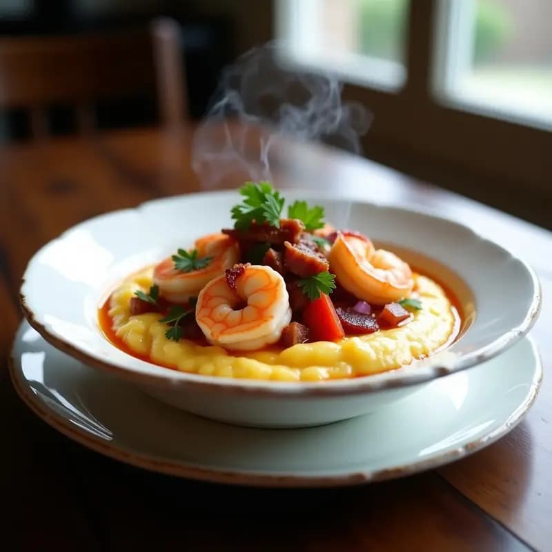 Shrimp and Grits con Queso Cheddar y Bacon: Receta del Sur de EE.UU. en 30 Minutos