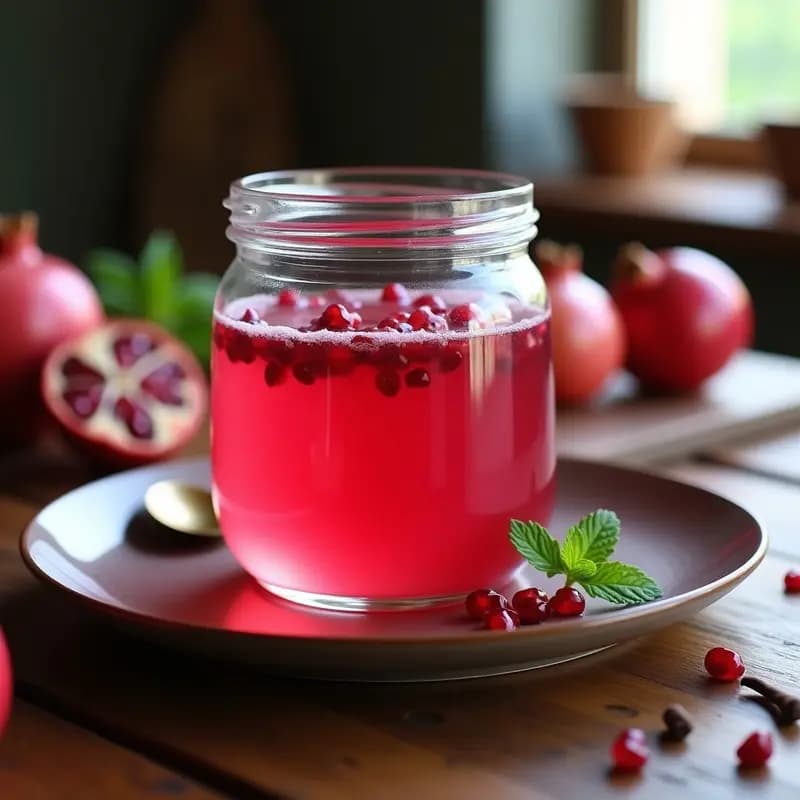 Sirop de Granada y Mentolado: Jarabe Árabe para Postres o Bebidas con Toque Floral