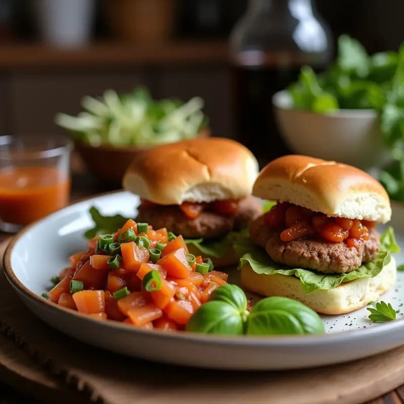 Sliders de Pulled Pork con Salsa Barbacoa y Coleslaw Crujiente: Mini Hamburguesas con Gran Sabor