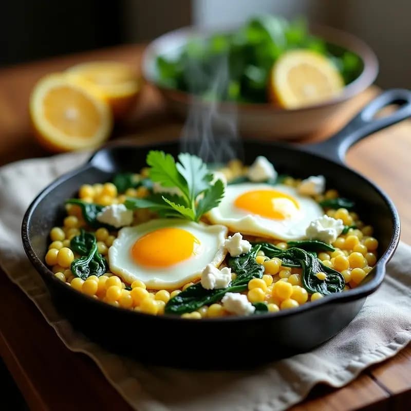 Smatak de Espinacas y Queso Feta: Revuelto Iraní de Huevos en 10 Minutos