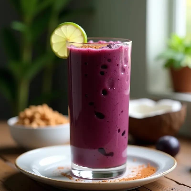 Smoothie de Açaí y Guaraná: Bebida Brasilera Energizante y Antioxidante