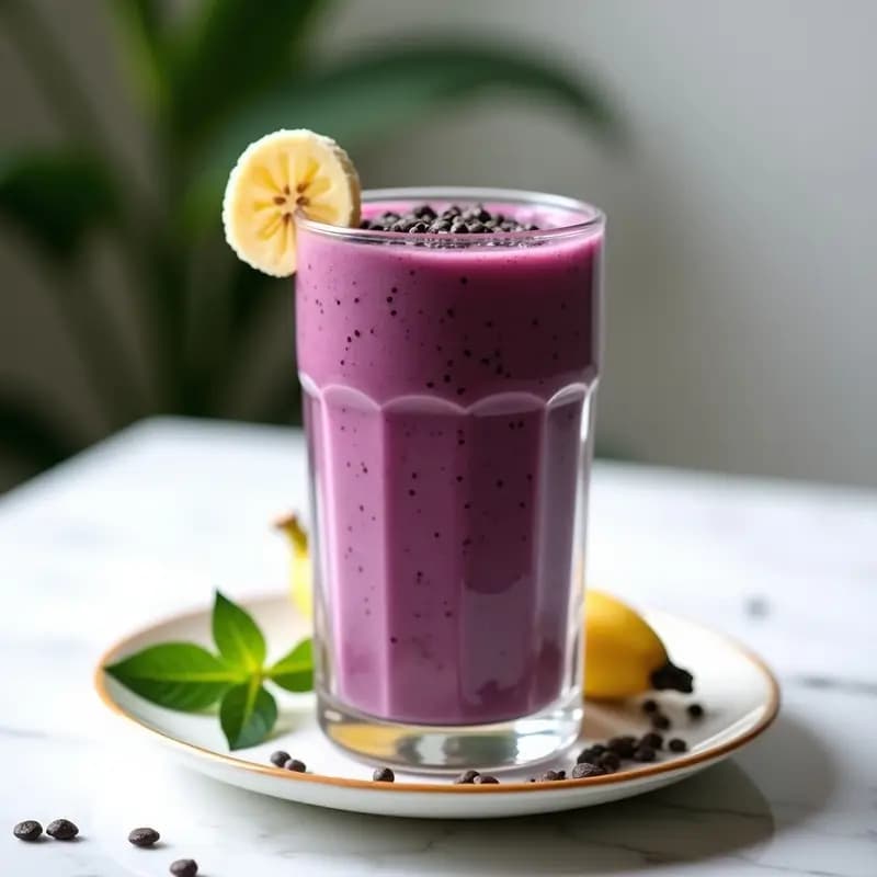 Smoothie de Açaí y Guaraná con Semillas de Chía: Bebida Brasileña Energética