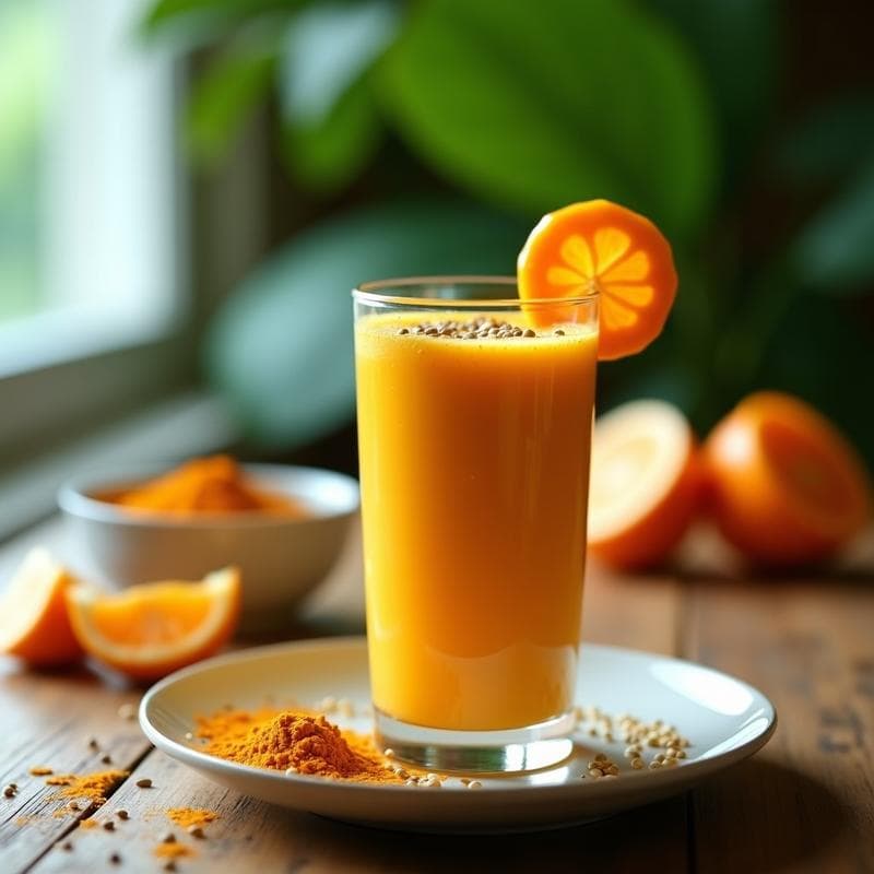 Smoothie de Acerola y Cúrcuma con Semillas de Cáñamo: Bebida Brasileña Antiinflamatoria