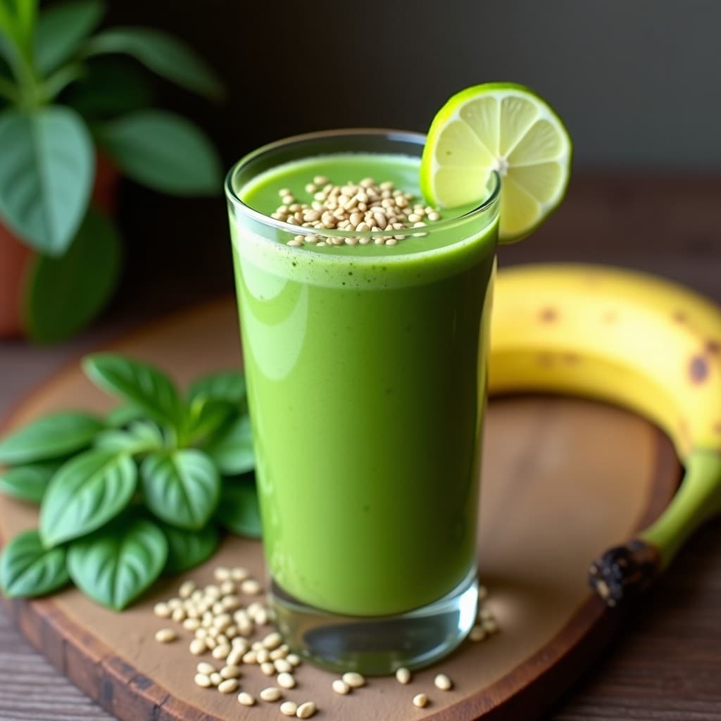 Smoothie de Acerola y Espinacas con Semillas de Cáduceo: Bebida Amazónica Alta en Vitamina C