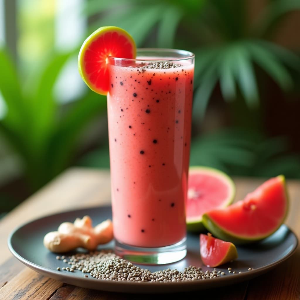 Smoothie de Acerola y Guayaba con Chía: Bebida Brasilera Antioxidante y Energética