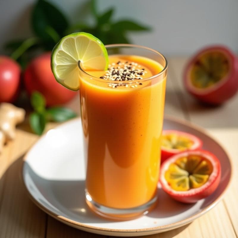 Smoothie de Acerola y Jengibre: Bebida Brasilera Detox y Alta en Vitamina C