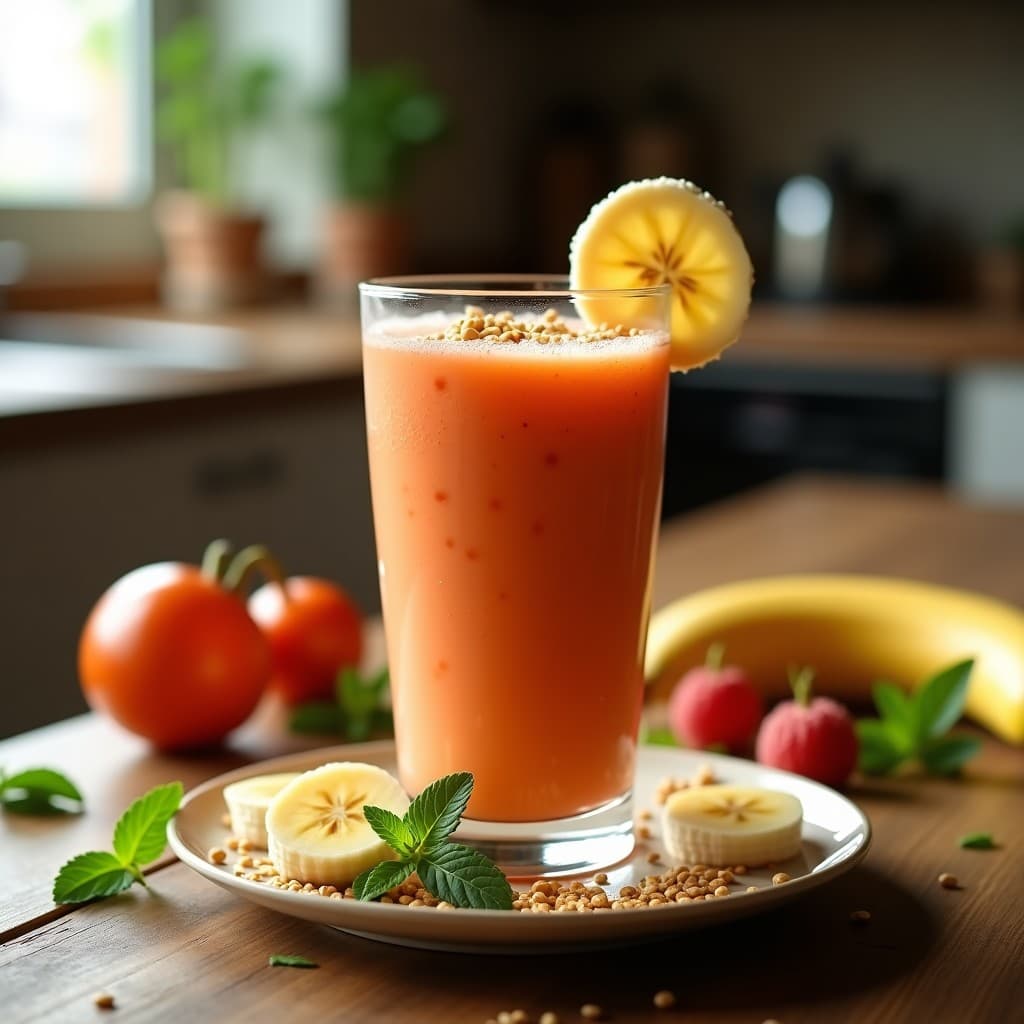 Smoothie de Acerola y Yogur de Soya: Bebida Brasilera Antioxidante y Sin Lactosa