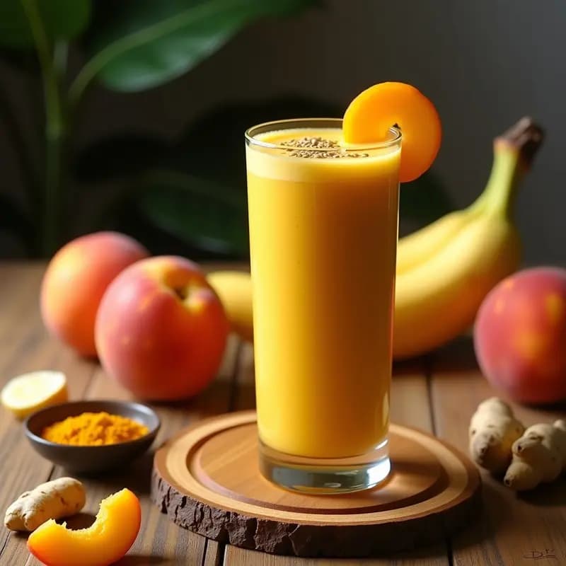 Smoothie de Albaricoque y Cúrcuma con Semillas de Hemp: Bebida Antiinflamatoria Alta en Omega-3