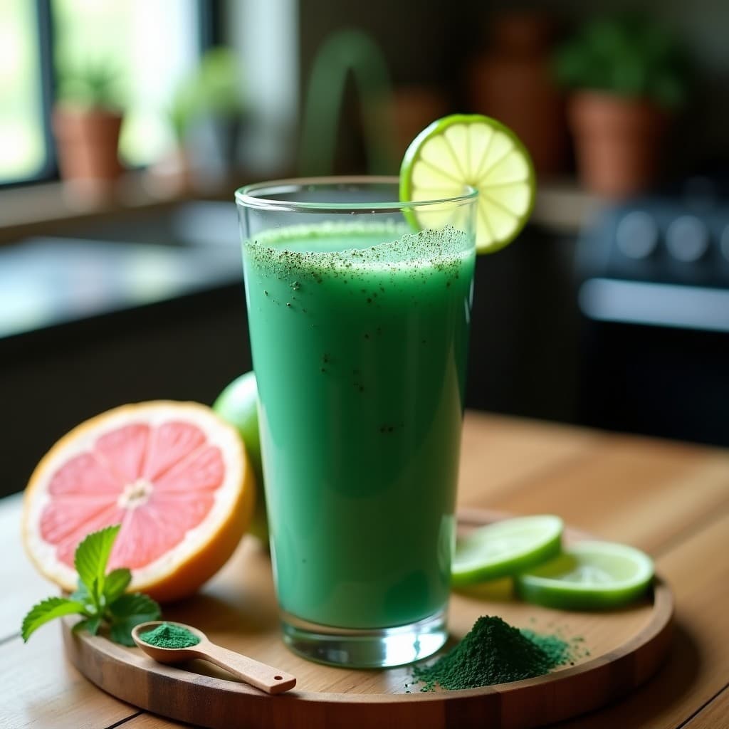 Smoothie de Aloe Vera y Pomelo Rosa con Espirulina: Bebida Desintoxicante y Alcalinizante en 5 Minutos